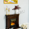 Электрокамин Boston standard с очагом Аspen Black с очагом Majestic FX M Brass/Black с очагом Fobos FX M Black